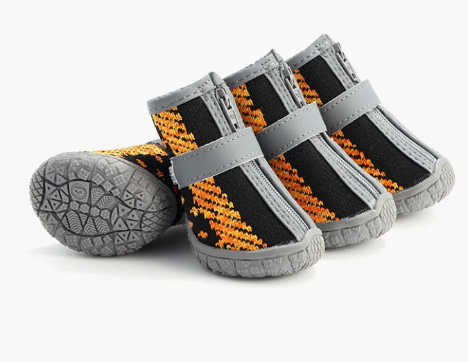Breathable Anti-Slip Dog Shoes - Protective Outdoor Paw Boots (Set of Four)
