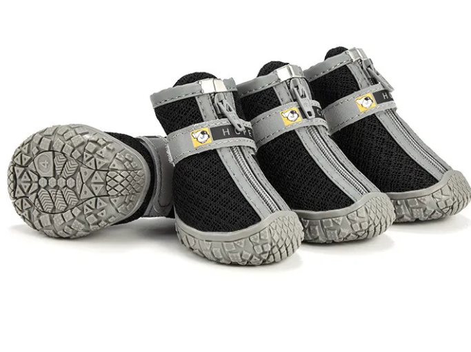 Breathable Anti-Slip Dog Shoes - Protective Outdoor Paw Boots (Set of Four)