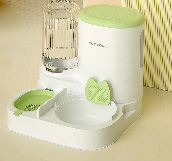 2-in-1 Automatic Cat Water Fountain & Food Bowl