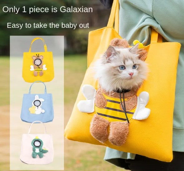 Cute Pet Travel Carrier Tote Bag for Cats & Small Dogs