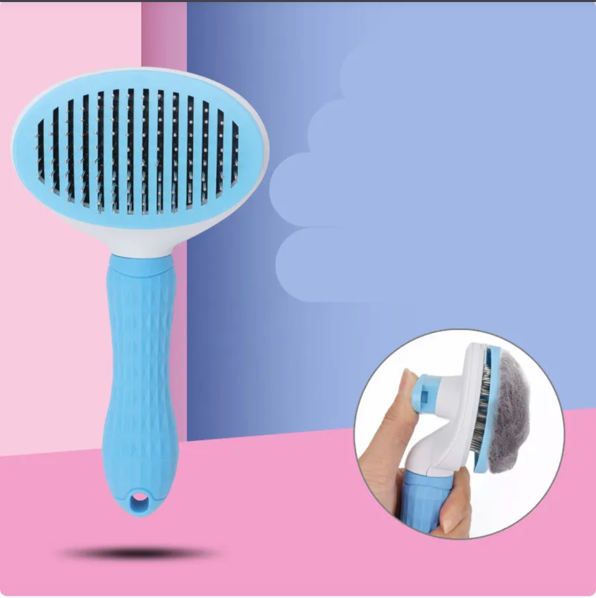 Self-Cleaning Pet Hair Removal Comb | Reusable Fur Remover for Dogs & Cats