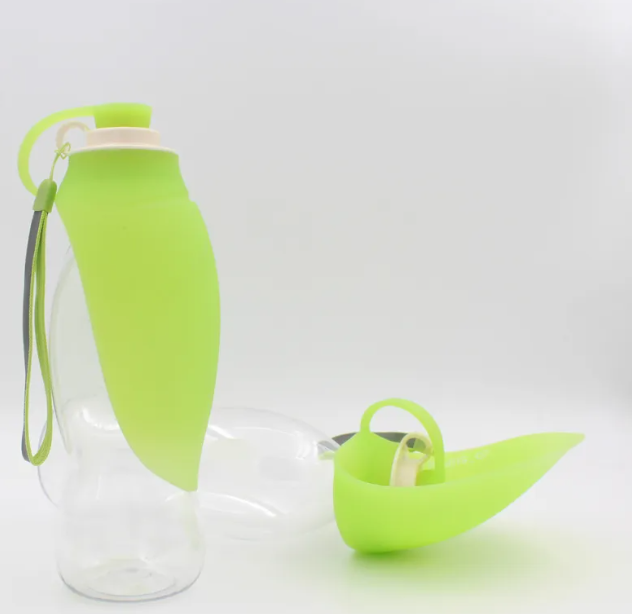 Portable Flip Cup Dog Water Bottle with Silicone Drinking Bowl