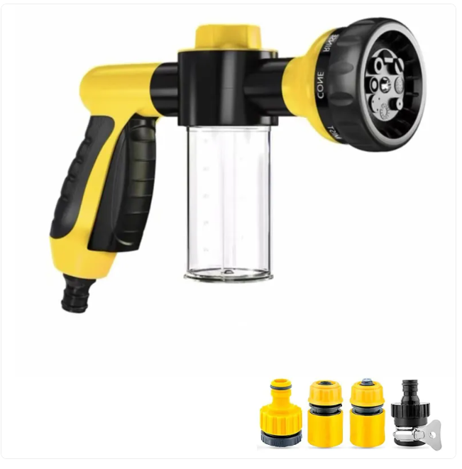 2-In-1 High Pressure Pet Shower Sprayer & Grooming Brush